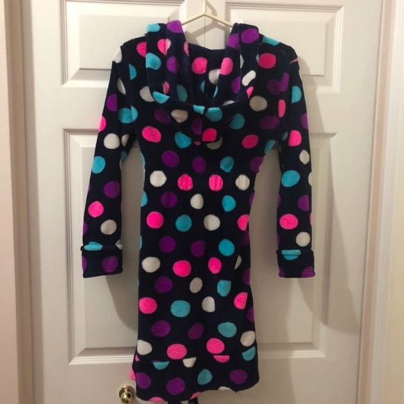 Hooded bathrobe in very good condition size 14 - Picture 4 of 5